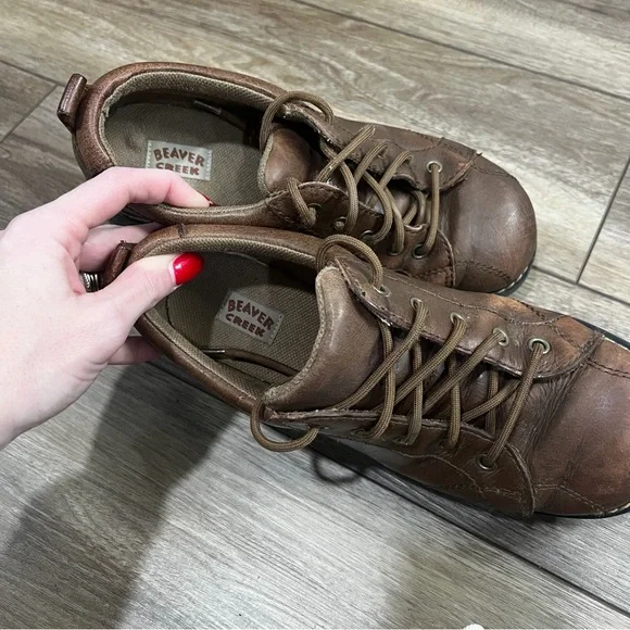 Y2K Brown Leather Clogs - Picture 4 of 7